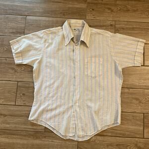 Rare 1960s 1970s KMart Mens Medium Collar Short Sleeve Shirt Retro Disco